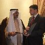 Встреча Рушана Аббясова с министром по делам ислама и вакуфов кувейта Джамалом Шихабом