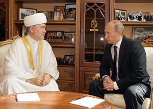 Встреча муфтия Гайнутдина с Владимиром Путиным в резиденции СМР в 2010 г.
