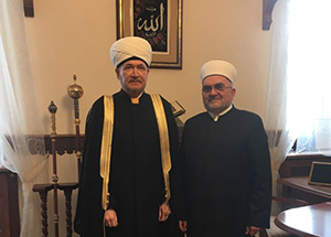 Муфтий Гайнутдин и Мевлюд Дудич. Московская Соборная мечеть, 6 февраля 2018 г.